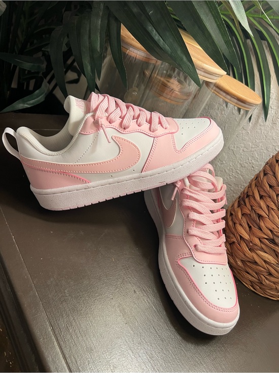 Nike Shoes - NIB Nike Court Borough Low Pink & White sneakers Women 6.5/7